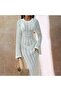 Patterned Long Cotton Openwork Beach Dress - 8