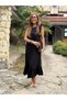 Women's Gathered Off the Shoulder Boat Neck Ruffle Janjan Crepe Dress - 5