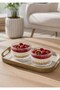 Prs Large Size Rayan Sultan (Sakura) 6-Piece Glass Snack Bowl Presentation Magnolia-Magnolia Bowl