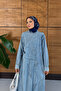 Women's Embroidered Side-Tie Denim Dress - 5