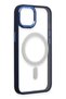 Aconcept iPhone 15 Pro Case Room Magneticsafe Silicone (181125) - Navy Blue - 4