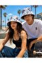 Unisex Gray Music Note Patterned Written Bucket Hat Fisherman Cap Summer Sun Protection - 2