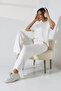 Basic Women's Soft Textured Casual Top and Bottom Set