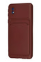 Aconcept Galaxy A01 Core Case Kelvin Silicone with Business Card Holder (205519) - Claret Red - 3