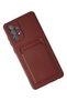Aconcept Galaxy A72 Case Kelvin Silicone with Business Card Holder (223910) - Claret Red - 3