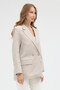 Kruvaze Closed-Front Thin Striped Modern Fit Linen Jacket # Ck26010 - 2