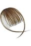 Clip-in Bangs 100% Human Hair Extensions Natural Clip-on Fringe Air Bangs Side Hair Bangs with Nice Net Handmade Natural Flat Neat Bangs with Temples for Women One Piece Hairpiece (WITH SIDE) - 2