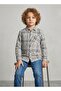 Boys Grey Checkered Casual Cotton Shirt - 4