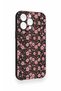 iPhone 13 Pro Max Compatible Mini Pink Flower Pattern Silicone Case - 3