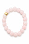 Leyan Doğaltaş 10 mm Pink Quartz Natural Stone Bracelet – Handmade Women's Bracelet with Gold Color Spacer - 2