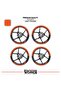 Honda Dio Wheel Rim Strip – Half Rim Cover & Dio Lettering Sticker Set - 2