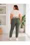 Women's Elastic Waist Belt Detailed Lycra Comfortable Fit Italian Trousers - 2