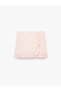 Slim Fit Ruffle Detailed Double Breasted Mini Skirt