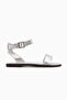 Winona Genuine Leather Silver Ankle Buckle Women's Sandals - 2