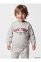 Özmarka New Season White New York Printed Baby Boy Tracksuit Set - 2