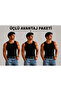 Slimfit Halter Neck Ribbed Men's Athlete Singlet Flexible Fabric Structure Black and White Color Double Set