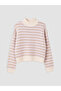 Xside Pink Half Turtleneck Patterned Women's Knitwear Sweater - 5