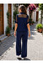 Summer Elegance - Women's Shirt Collar Mesh Detailed Comfortable Fit Modal Jacket Pants Two-Piece Set - 6