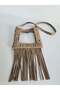 Vlt Heybe Tasseled Studded Shoulder Bag Kit - Beige
