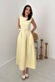 Women's Mustard Halter Neck Flared Dress - 2