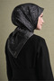 Silk Scarf 2027 Winter - 9631-83 Black Sura - 4