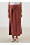 Original Elastic Waist Linen Look Skirt - 2