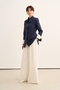 Women's Contrast Fit Form Padded Shirt Navy Blue - 4
