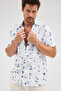 Men's Muslin Shirt - Tropical Patterned Shirt - 4160 - 2