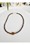 Tiger's Eye 4 mm Natural Stone Design Necklace 45 cm - 3