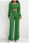 Women's Suit Shirt Crop Pants Combination - 3