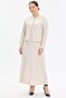 Solaris Fabric Button Detailed Women's Skirt Suit
