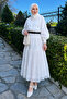 Women's Summer Cotton Scallop Long White Hijab Skirt - 6
