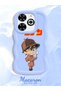 Infinix Smart 8 Plus Compatible Case Camera Protector Blue Silicone Couple Phone Case Conan Pattern - 2