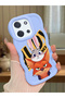 Poco C85 Compatible Case Camera Protector Blue Silicone Couple Phone Case Rabbit Pattern