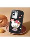 Vivo Y29 Compatible Case Camera Protector Black Silicone Couple Phone Case Kitty Pattern - 2