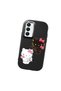 Samsung Galaxy A25 Compatible Case Camera Protector Black Silicone Couple Phone Case with Kitty Pattern - 3