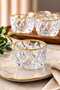 Gold Miami Crystal Glass Snack Bowl / Turkish Delight Bowl – 6-Piece Presentation Bowl - 3