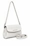 Women's Valeria Multi-Compartment Soft Leather Look Adjustable Strap Stone Shoulder and Crossbody Bag