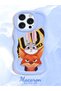 iPhone 14 Pro Compatible Case Camera Protector Blue Silicone Couple Phone Case Rabbit Pattern - 2