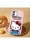 iPhone 11 Compatible Case Camera Protector Pink Silicone Couple Phone Case with Kitty Pattern - 2