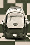 Water Resistant Satin Fabric Horizontal Column Detailed Unisex Multi-Compartment Middle School, High School School Backpack Travel Bag - 2