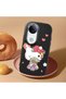 Vivo V50 Compatible Case Camera Protector Black Silicone Couple Phone Case Kitty Patterned - 2