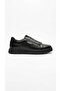 Men's Shoes Laceless Cross Rubber Detailed Genuine Leather Thick Sole Sneaker 169-586 - 4