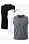 3-Pack Quick Dry Breathable Athletic Technical Athlete Zero Sleeve T-Shirt