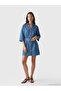 Two Mt Shop Quality Belted Mini Jean Dress - 2