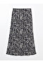 Original Elastic Waist Patterned Women's Skirt - 5