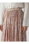 Original Elastic Waist Patterned Flared Skirt - 3