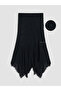 Black Asymmetrical Cut Lace Openwork Skirt - 5