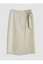 Two Mt Shop Quality Tie-Waist Wrap Cut 100% Linen Skirt - 5