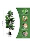 1pcs Silk Cloth PE Multi-stem Artificial Fiddle Leaf Fig - Fashionable, Durable, Green, and Decorative - 4